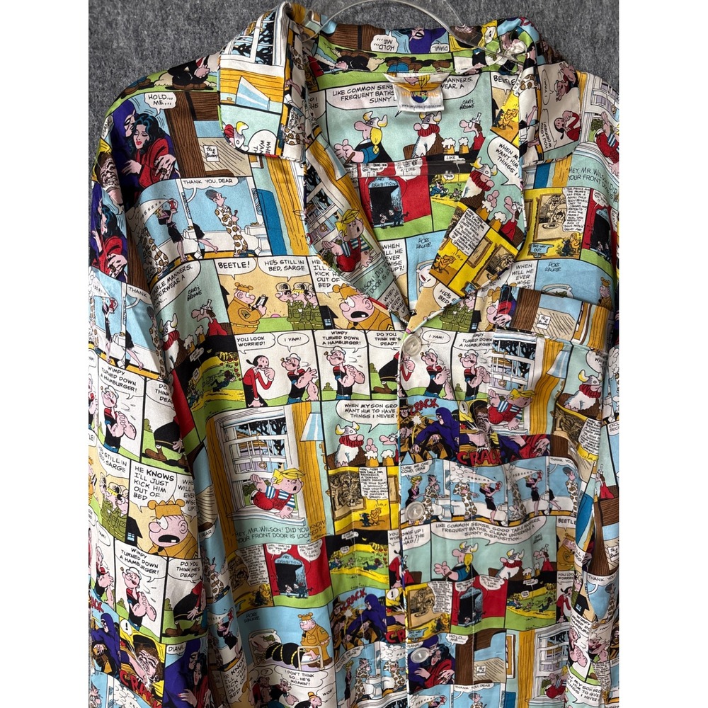 Universal Studios Comic Strip Shirt Womens Large Popeye Beetle Bailey Multicolor - Picture 3 of 8
